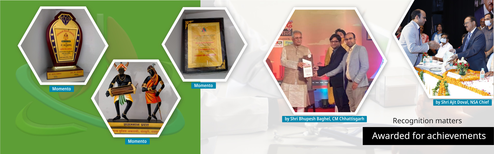 Dr B Bala Krishna has been awarded by Shri Ajit Doval (NSA Chief) and Honorable CM Shri Bhupesh Baghel